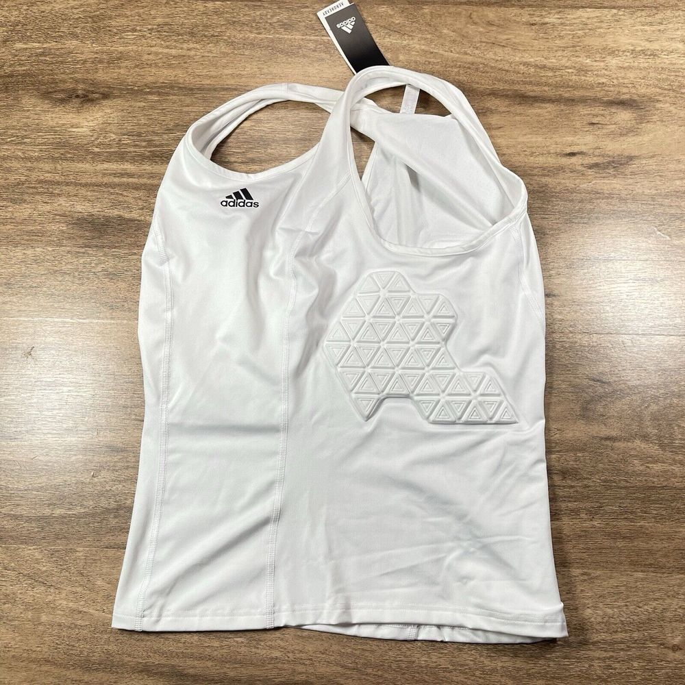 Adidas MENS SIZE XL Padded Tank Top Compression Aeroready White GH4840